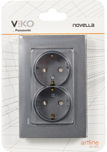 Novella Füme Ikili Toprakli Priz Çocuk Koruma