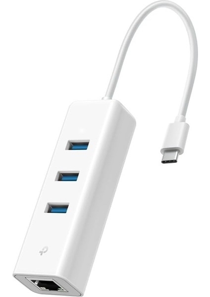 UE330C, USB Type-C Den 3 Adet Type-A 3.0 Hub ve Gigabit Ethernet Adaptörü