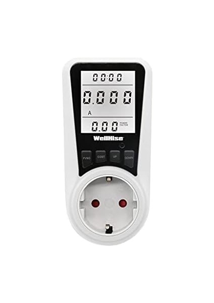 PM003+ Wattmetre 16A 3680W Işıklı Ekran Elektrik Tüketimi Ölçer