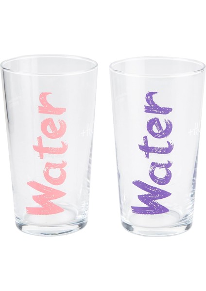 Concept Water Bardak 570 ml 2'li Set Pembe & Mor