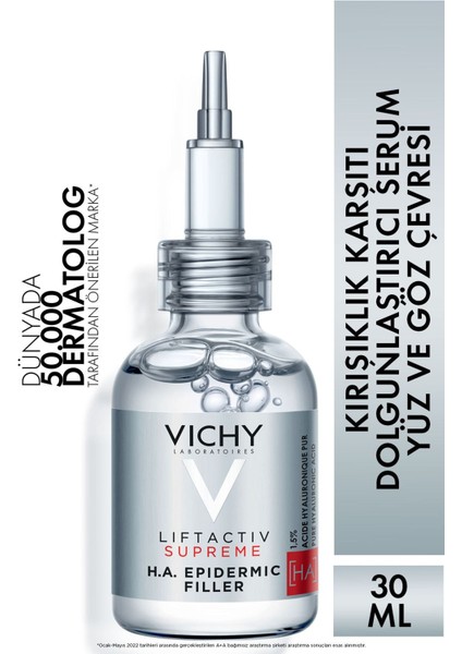 Asfstore Vichy Liftactiv Supreme H.a. Epidermic Filler Karşıtı Yüz ve Göz Çevresi Serumu 30 ml