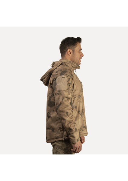 Erkek Jandarma Kamuflaj Desenli 5 Cepli Softshell Mont modelleri
