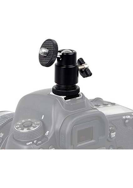 Tripod, Monopod ve Hot Shoe Için Mini Kafa