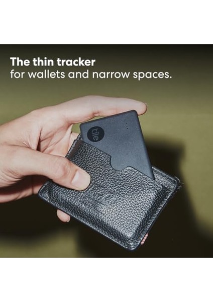 Slim Smart Tag, Siyah, Bluetooth Takip Cihazı, Cüzdan, Bagaj Etiketleri Için Eşya Bulucu, 76 Metre Mesafeye Kadar, Suya Dayanıklı, Ios ve Android Uyumlu