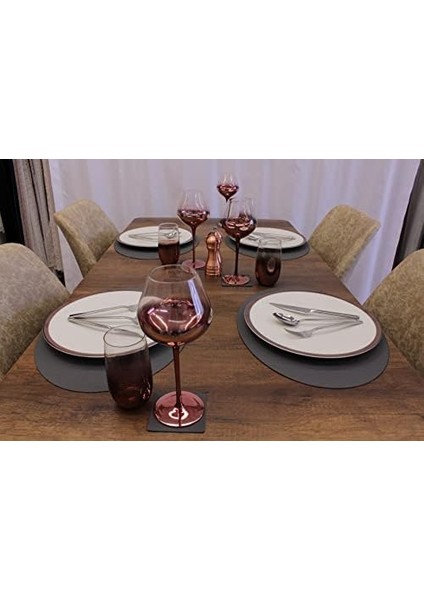 Oval Nopeli Suni Deri Amerikan Servis 2 Adet 35X45 cm fiyatları