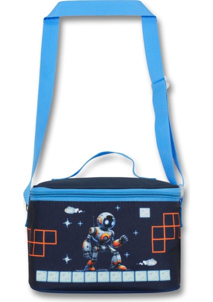 Erkek Çocuk Beslenme Çantası (Thermo Isı Yalıtımlı) - Oyun Konsolu - Mavi Siyah - 5031
