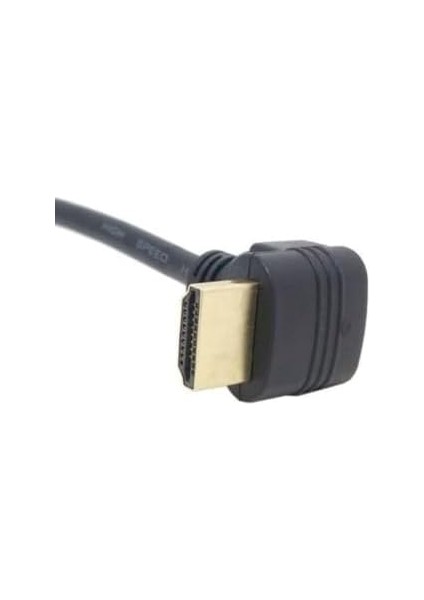 AL-4666 HDMI Dişi Erkek Uzatma 90 Derece Dirsek Kablosu, 0.5 Metre