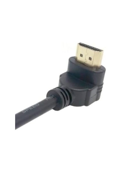 AL-4666 HDMI Dişi Erkek Uzatma 90 Derece Dirsek Kablosu, 0.5 Metre