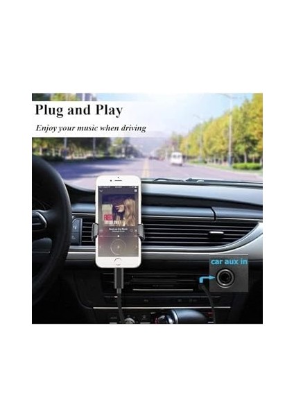 Trend iPhone Xs Max/11/12/13/14 Pro Max ile Uyumlu Aux Kablosu 3.5mm Jack Çevirici Dönüştürücü Siyah Bluetooth Gerektirmez Ses Kablosu modelleri