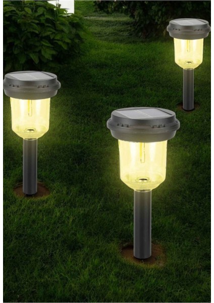 Cob LED Güneş Enerjili Bahçe Teras Balkon Dekorasyon Ampul Gece Lambası Dekoratif Solar Aydınlatma