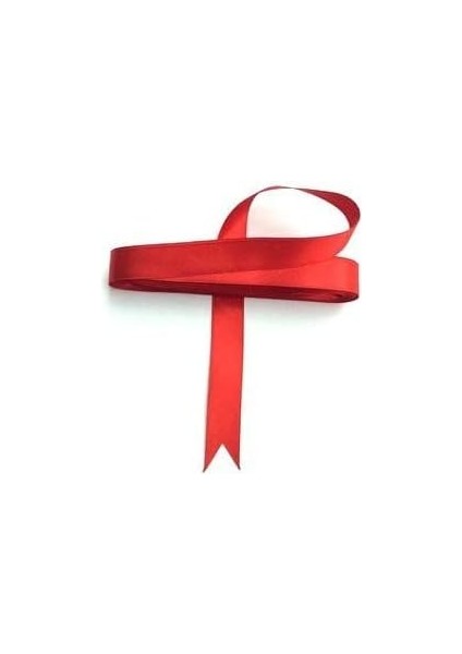 Marifetlerim - Kırmızı Saten Kurdele 1 cm 10 Metre 1 Adet