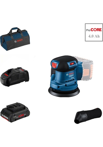 Gex 185-LI 1x4 Ah Procore Akülü Zımpara Makinesi Bez Çantalı