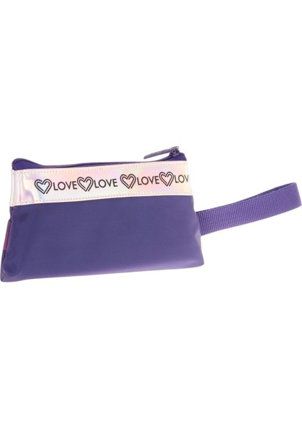 Mirror Cüzdan Tipi Tek Bölmeli Kız Çocuk Okul Kalemliği - Lacivert - K2754