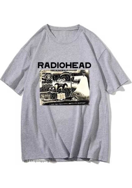 Oversize T-Shirt Baskılı Gri Renk