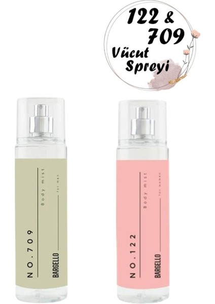 Vücut Spreyi Seti Kadın No 122 - Erkek No 709 210 ml + 210 ml