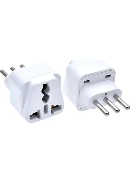 Italya Uyumlu 3 Pinli Priz Dönüştürücü 🔌 Seyahat Tipi Universal Adaptör
