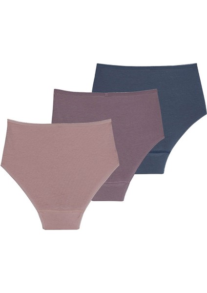Kadın Külot 3'lü Paket Essential 1577 - Mor Pembe Denim fiyatları