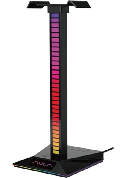 F65 Aux Type-C ve Usb-A Hub Özellikli Rgb Kulaklık Standı