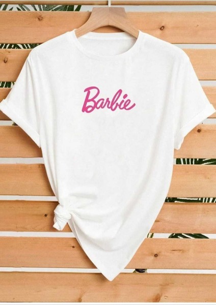 Oversize T-Shirt Baskılı Beyaz Renk