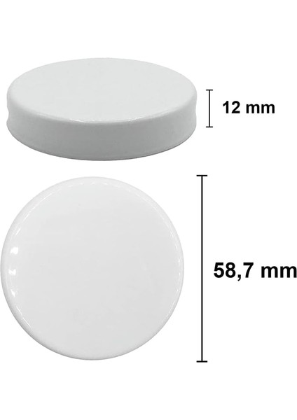 50 ml Şeffaf Krem Cam Kavanoz Plastik Beyaz Kapaklı 6 Adet (50 cc (Krem)) modelleri
