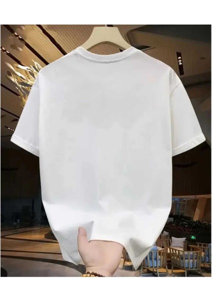 Oversize T-Shirt Black Baskılı Beyaz Renk fiyatları