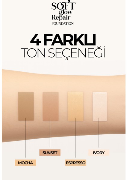 Mocha Soft Glow Repair Foundation Yumuşak Işıltılı Onarıcı Fondöten 30 ml