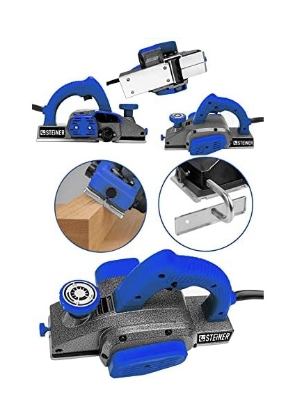 Alman 3400 Watt Metal Şanzıman Çift Bıçaklı Planya Rende Makinesi Mavi fiyatları