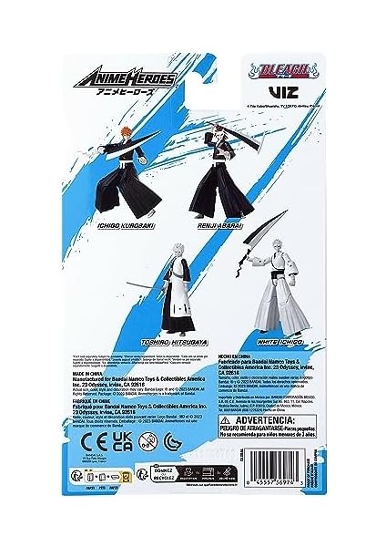 16 cm Beyaz Ichigo Kurosaki Poz Verilebilir Figür, Anime Heroes Bleach Serisi