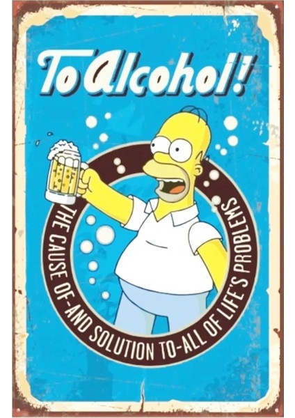 Kuşe Kağıt Duvar Posteri Simpsonlar Retro Vintage DRTR0039