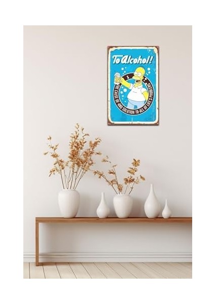 Kuşe Kağıt Duvar Posteri Simpsonlar Retro Vintage DRTR0039 fiyatları