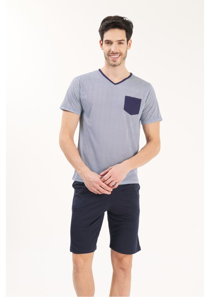 Viskon Kumaş Erkek 3'lü Pjama Takımı