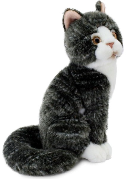 Of The World Oturan Kedi Peluş Oyuncak, Gri, 22CM