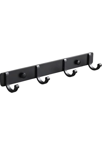 Kendinden Yapışkanlı Alüminyum 4'lü Askılık Mat Siyah