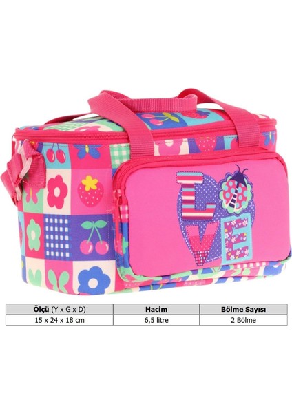 Kids Thermo Isı Yalıtımlı Kız Çocuk Love Desenli Pembe Beslenme Çantası L7229 (Iki Bölmeli) fırsatları