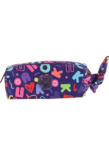 Kız Çocuk Iki Bölmeli Lacivert Kaukko Kalp Baskılı Kalem Çantası/kalemlik - K2693 fiyatları