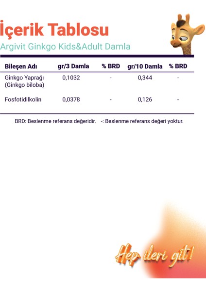 Ginkgo Kids & Adult Damla 30 ml (Ginkgo Biloba)