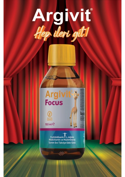 Focus Fosfotidilserin, L-Arjinin, Multivitamin ve Multimineral İçeren Sıvı 150 ml - Portakal ve Vanilya Aromalı