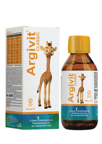 Classic L-Arjinin, Multivitamin ve Multimineral İçeren Sıvı 150 ml 2'li Paket - Portakal ve Vanilya Aromalı