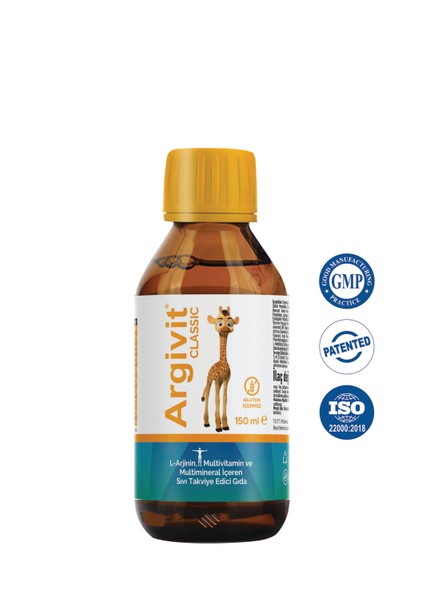 Classic L-Arjinin, Multivitamin ve Multimineral İçeren Sıvı 150 ml 2'li Paket - Portakal ve Vanilya Aromalı
