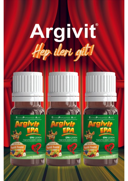 EPA İçeren Damla Balık Yağı 10 ml 3’lü Paket - Tutti Frutti Aromalı fırsatları