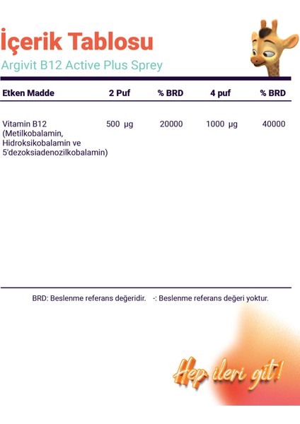 Active Plus B12 Vitamin 2'li Paket (Metilkobalamin, Hidroksikobalamin ve Adenozilkobalamin) Sprey 30 ml indirimleri
