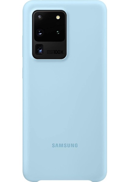 Galaxy S20 Ultra Silikon Cep Telefonu Kılıfı, Mavi