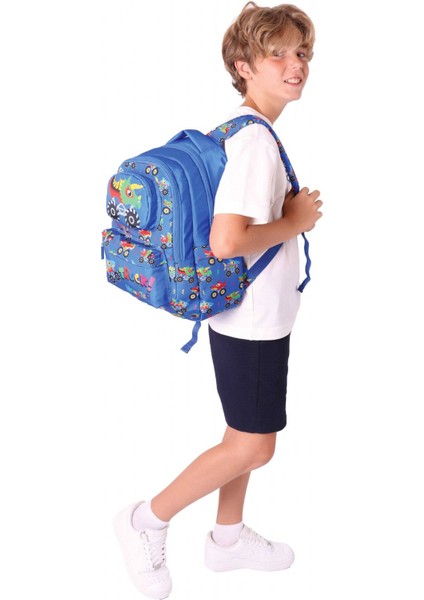 Toys Erkek Çocuk 3D Kamyon Şekilli Ilkokul ve Günlük Sırt Çantası - Mavi - L5255 indirimleri