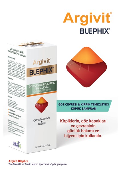 Blephix Göz Çevresi ve Kirpik Temizleyici Köpük Şampuan 100 ml