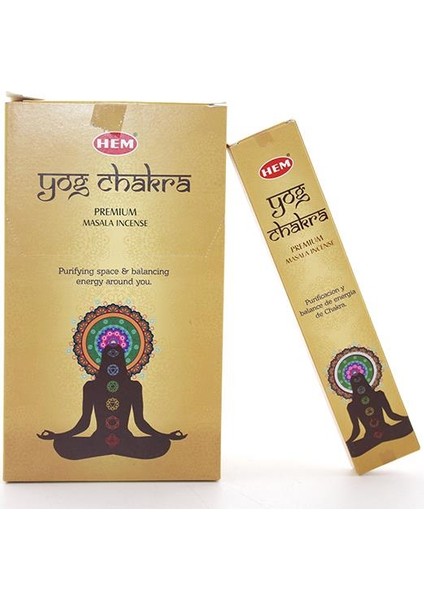 Hem Yog Chakra Masala Aromalı Çubuk Tütsü 15 gr