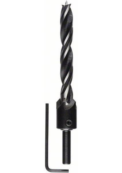 Professional Ahşap Spiral Matkap Ucu (3 mm Silindir Şaft, 90° Göbekli), 2608596397