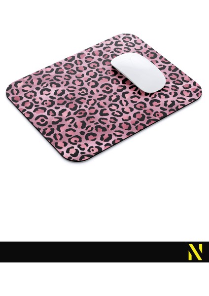 Leopar Desenli Renkli Ergonomik Mouse Pad - 23 cm x 19 cm - Kaymaz Taban Ev ve Ofis Kullanımı Fare Altlığı Mousepad