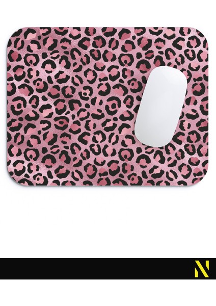 Leopar Desenli Renkli Ergonomik Mouse Pad - 23 cm x 19 cm - Kaymaz Taban Ev ve Ofis Kullanımı Fare Altlığı Mousepad