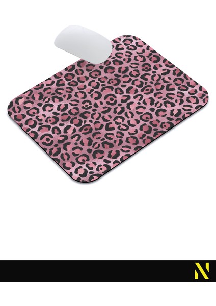 Leopar Desenli Renkli Ergonomik Mouse Pad - 23 cm x 19 cm - Kaymaz Taban Ev ve Ofis Kullanımı Fare Altlığı Mousepad