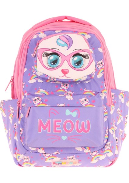 Toys Kız Çocuk 3D Kedi Şekilli Ilkokul ve Günlük Sırt Çantası - Mor Pembe - L5236 fiyatları
